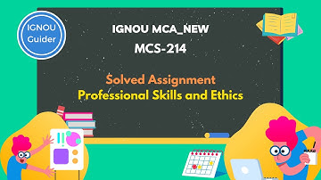 MCS 214 Solved Ignou Assignment 2022||MCA NEW|| IGNOU || IGNOU Guider