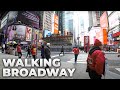 ⁴ᴷ Walking Tour of Manhattan, NYC - Broadway from Times Square to South Ferry