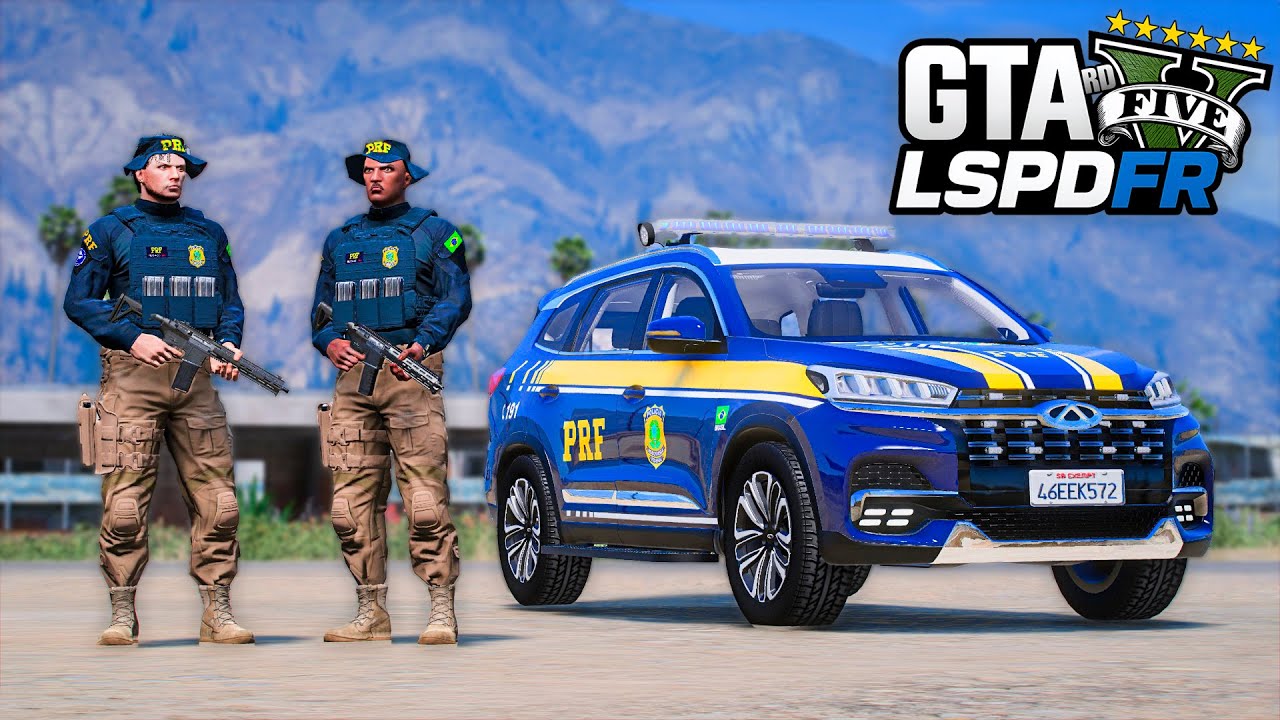 GTA V : MOD POLICIA - PERSEGUIÇÃO e TIROTEIO com A POLICIA RODOVIÁRIA FEDERAL! (PRF)