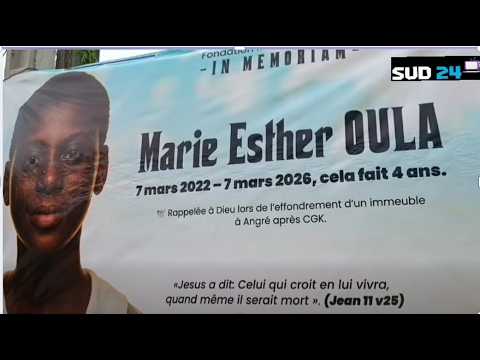 hommage à Marie Esfther OULA décédée lors de l’effondrement d’un immeuble à Angré, 4 ans après