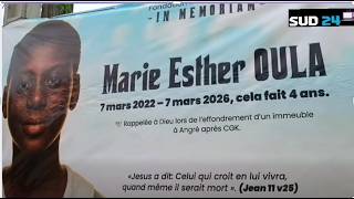 hommage à Marie Esfther OULA décédée lors de l’effondrement d’un immeuble à  Angré,  4 ans après