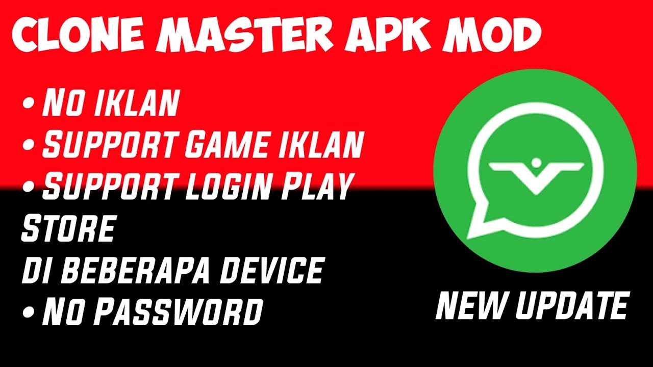 Akhinya bisa tanpa iklan, tapi ada tapinya.. || Clone Master apk MOD Support All Game Cuang