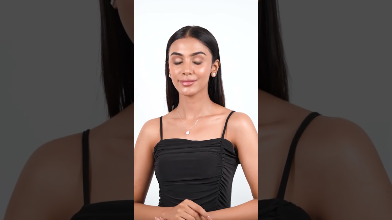 Sterling Silver Pendant Necklace Set with Sparkling CZ Accents