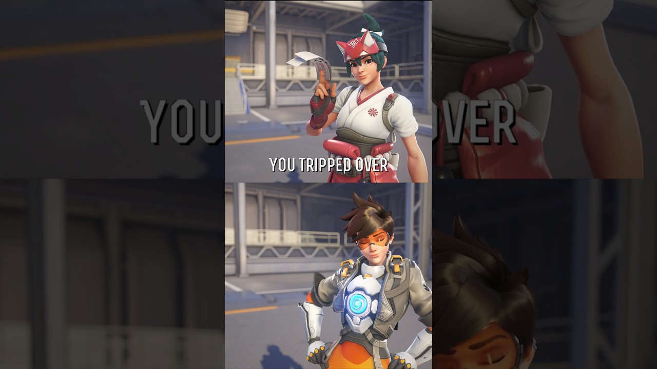 Kiriko, Tracer, Winston and Genji interaction - Overwatch 2