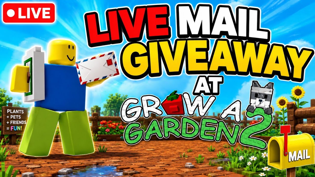 🎁 LIVE MAIL GIVEAWAY in Grow a Garden 2! 🌱🔥 - YouTube