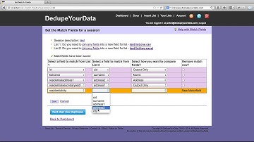 Dedupe Software DedupeYourData | Match 2 Lists demo