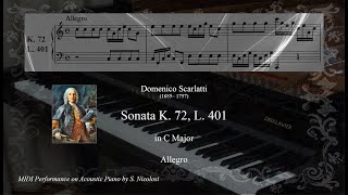 D. Scarlatti: Sonata in C Major K 72, L 401, Allegro (Piano)