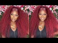 Red Hair Is In😍😍| Burgundy Wig Install😍|Double Swoop Ponytail Ft. Hermosa Hair😍