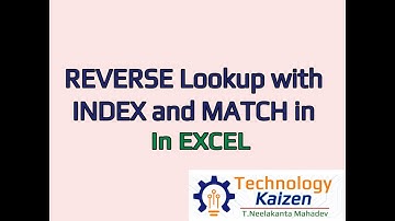 Reverse lookup using INDEX and MATCH in Excel