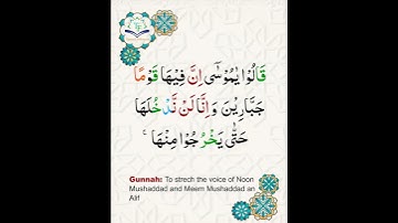 Learn Tajweed of Surah al-maidah Ayat 22 | تعلم التجويد - سورة المائدة | Tajweed Rules + Practice