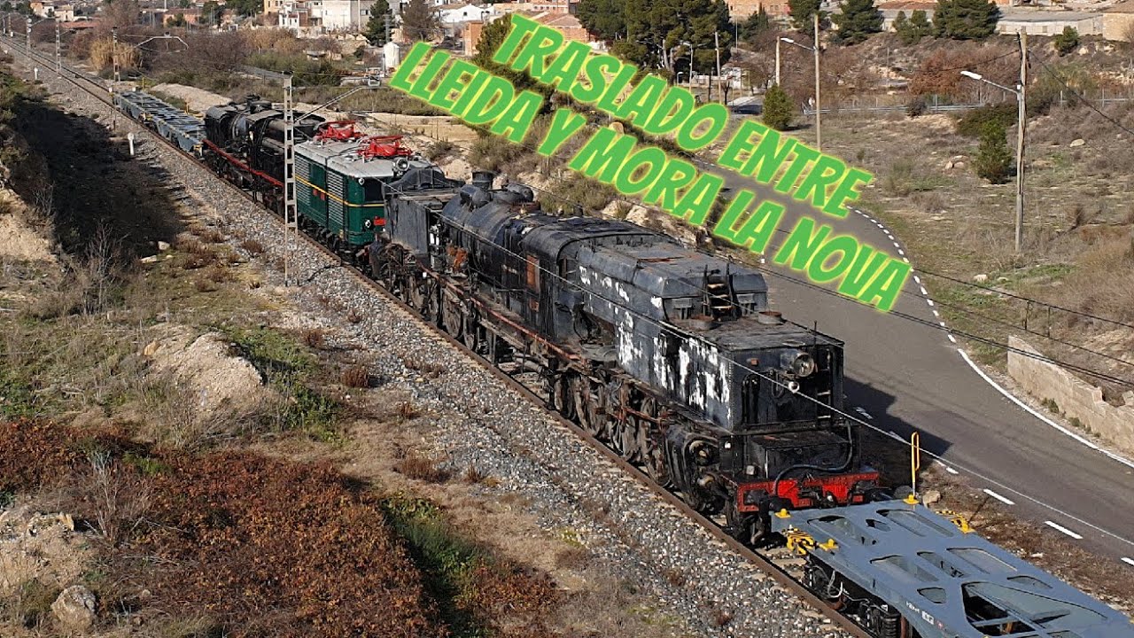 Traslado de locomotoras históricas entre Lleida y Mora La Nova