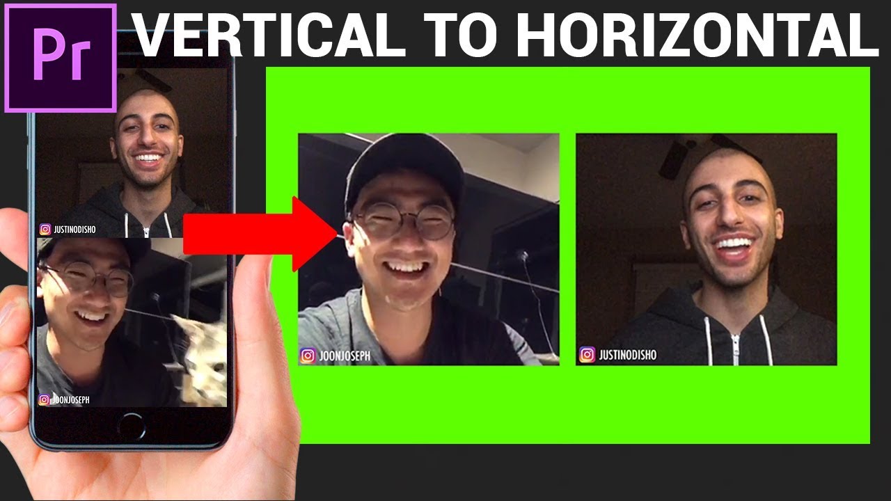 How to turn VERTICAL videos back into HORIZONTAL for Youtube! (Adobe