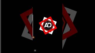 AD Geometric Logo Design | Red & Black Style ⚡ | Pixelab Ustad #logo #shorts