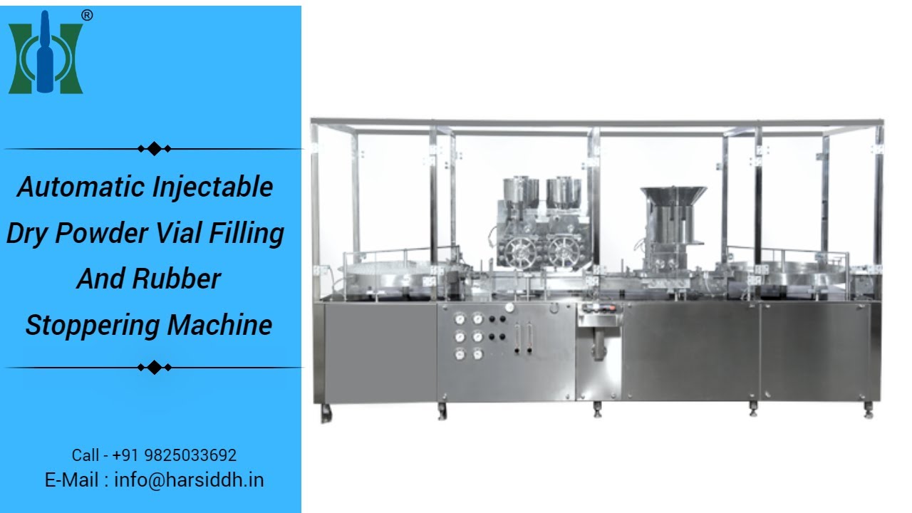 Injectable Dry Powder Filling With Stoppering Machine, Servo Vial ...