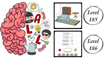 Brain Test All Star : Level 185 , 186 – How to Solve? (Walkthrough)