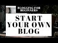 Blogging For Beginners Step By Step 2024 | How To Start A Blog 101