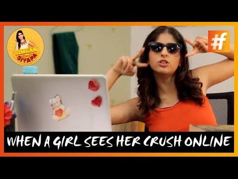 When A Girl Sees Her Crush Online
