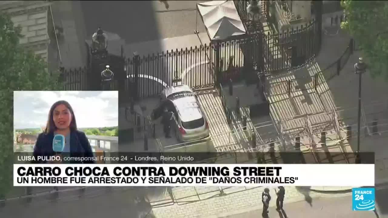 Informe desde Londres: vehículo choca contra la entrada del número 10 de Downing Street