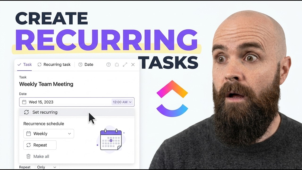 How To Create A Recurring Task In ClickUp (Full Guide) - YouTube