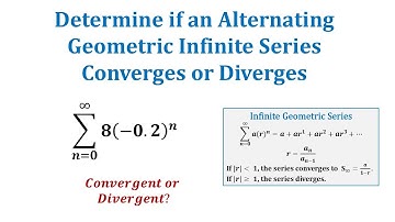 Determine if an Infinite Series Converges or Diverges: Alternating Geometric Series