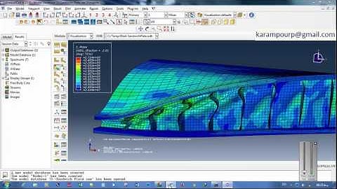 Simulation SANDWICH PLATE UNDER BLAST LOADING in Abaqus (1kg TNT)