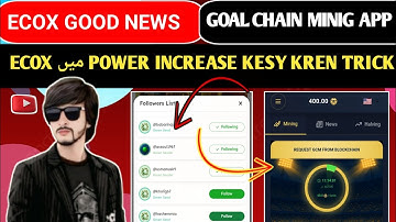 Ecox Users Big News 🚀 | Increase Greening Power Fast + Goal Mining App Full Guide 2025 🔥