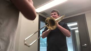 Trombone Lesson #1.5 (feat. Greg)  Horizontal vs Vertical Note Changing