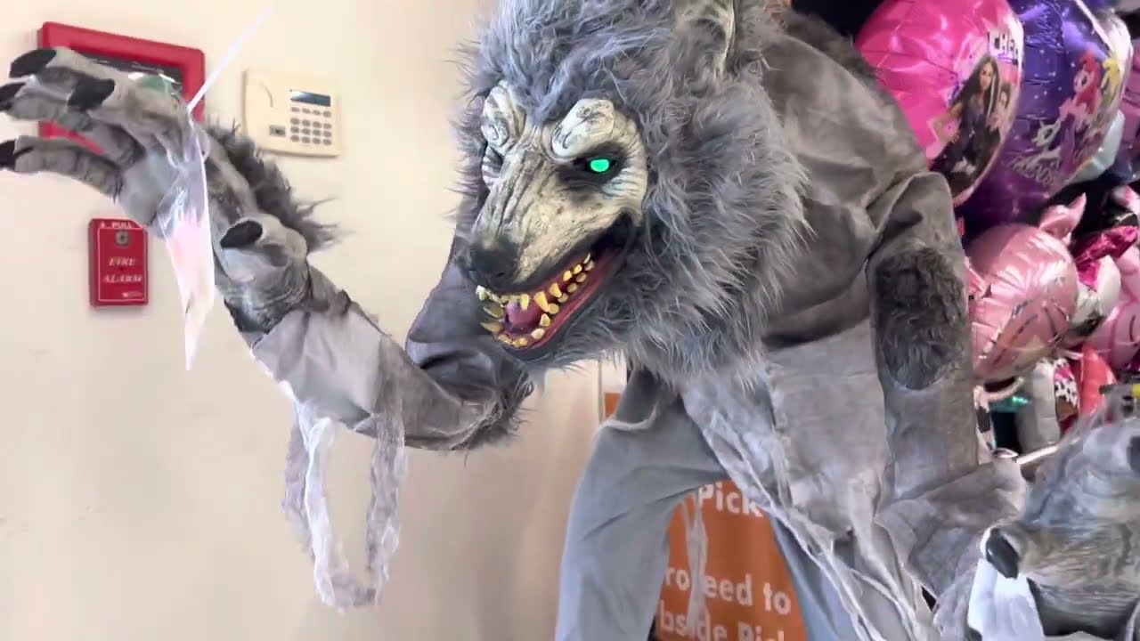 NEW FOR 2022 Party City Seasonal Visions Lanky Werewolf Life Size