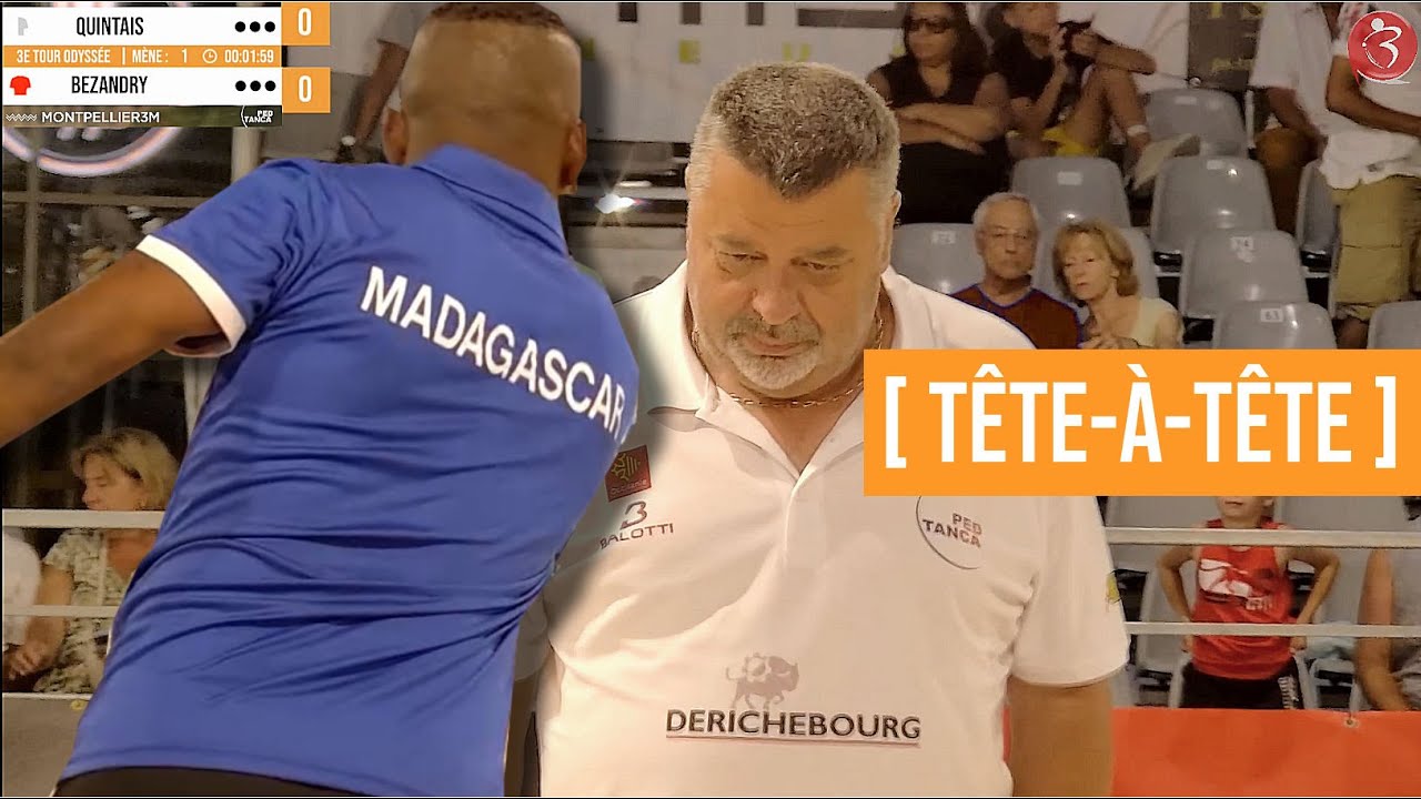 Miniature : 3e tour duel tête-à-tête QUINTAIS vs BEZANDRY : Odyssée des Champions de pétanque Montpellier3M 2022