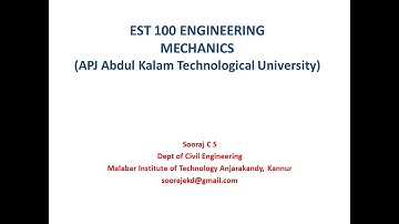 Engineering Mechanics Module 4-4 (KTU 2019 Scheme ),