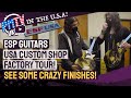 Esp guitars usa custom shop tour  crazy finishes  legendary esp designs