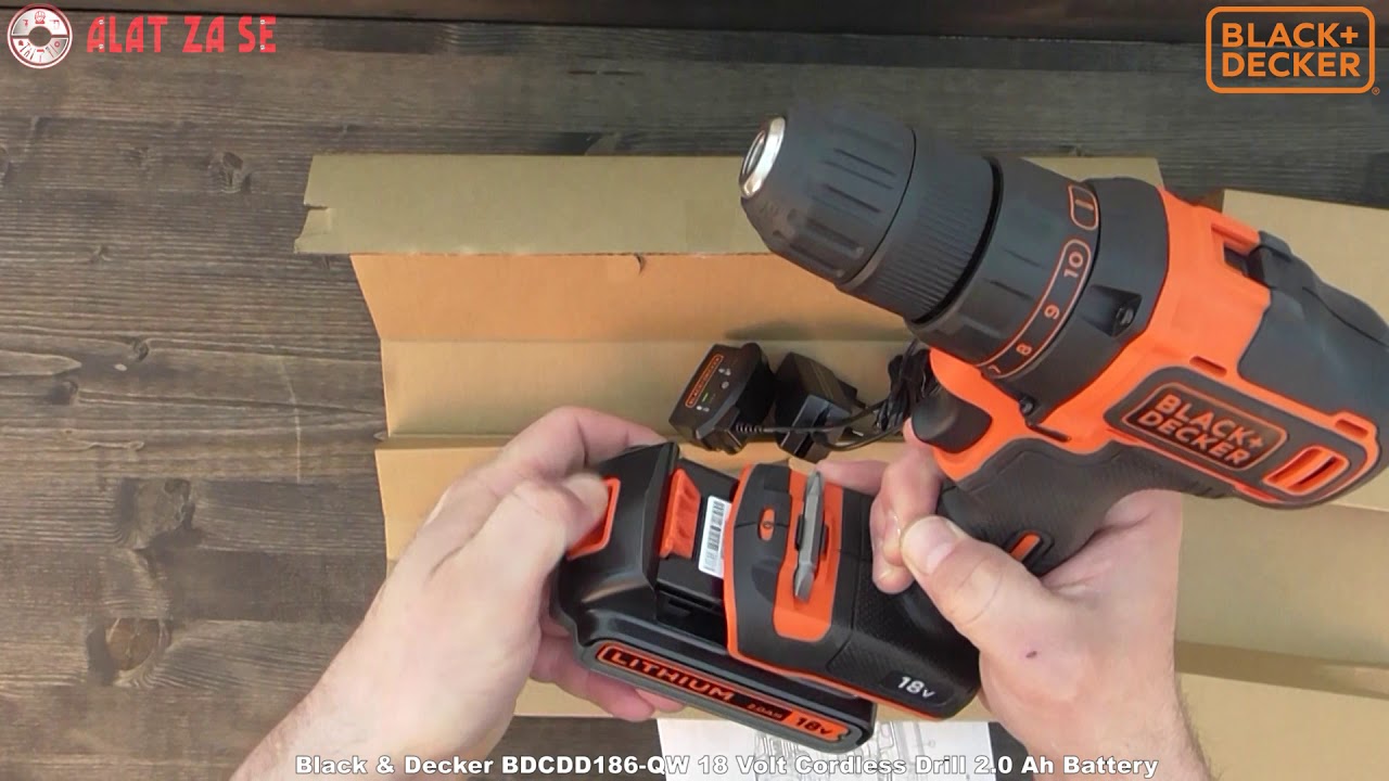 Black & Decker GC1800 Type 2 10mm 18V Cordless Drill With Battery