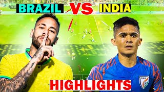 Brazil vs India Football Match 2023 - Neymar vs Sunil - World Cup Qualification Match