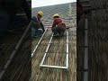 Artificial Reed Thatch Roof Installation