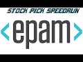 Speedrun of EPAM Systems (EPAM)