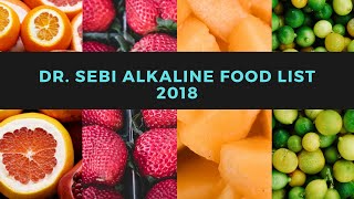 Dr. Sebi Alkaline Food List 2018 Looking Back