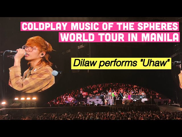 Dilaw performs Uhaw with Chris at Coldplay Music of the Spheres World Tour Manila #coldplaymanila class=