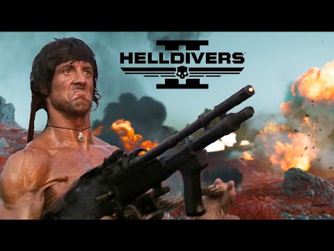 John Rambo in Helldivers 2