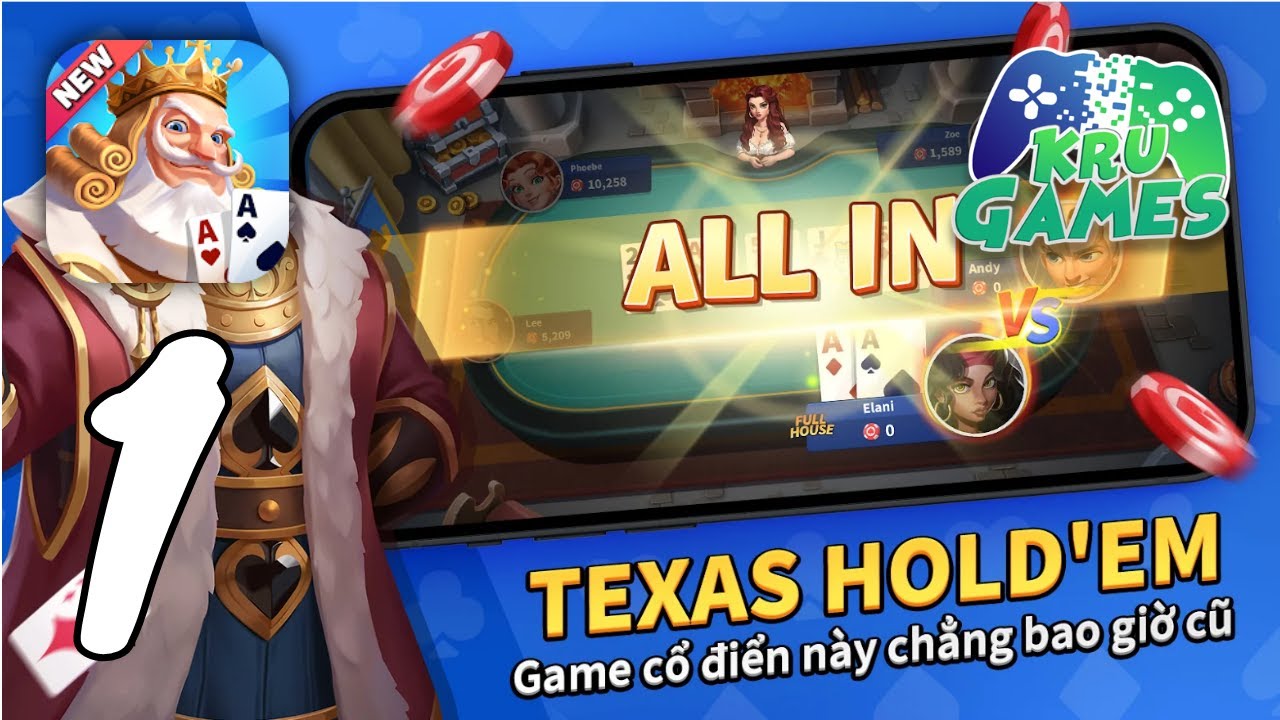 hoá ra em rất yêu anh tập 9 Poker Glory–Game đánh bài Texas Holdem trực tuyến Gameplay 1 All Levels Level 1~9 (Android, IOS)
