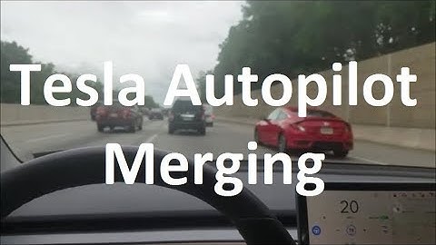 Tesla Model 3 Autopilot Handling a Merge Situations