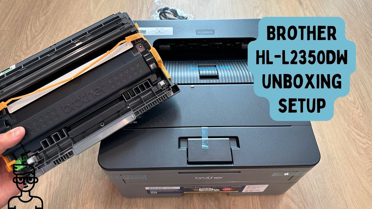 Unboxing and Setting Up Brother Compact Laser Printer HL-L2350DW