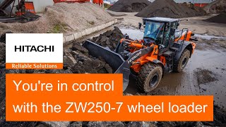 You're in control with the ZW250 7 wheel loader