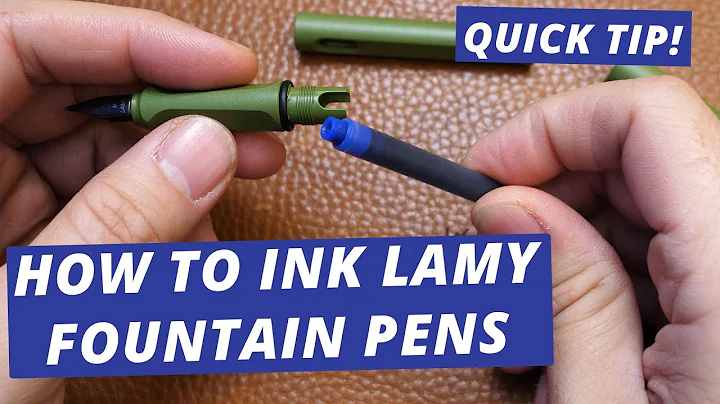 Como encher sua caneta Lamy corretamente: Passo a passo