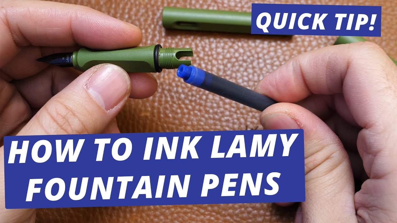 How To Fill Your LAMY Fountain Pen With Cartridges And Bottled Ink 