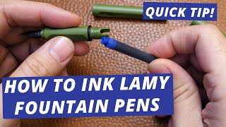 How To Fill Your LAMY Fountain Pen With Cartridges and Bottled Ink