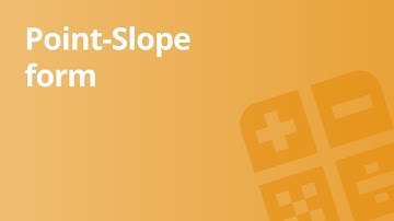 Point-Slope Form | Mathematics | Algebra 1