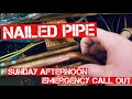 NAILED PIPE MEANS AN EMERGENCY CALL OUT. PLUMBING TRICK TO STOP WATER COMING OUT OF A NAILED PIPE