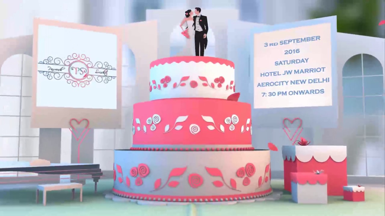 Animated Wedding Invitation | 3D Animated Wedding ...