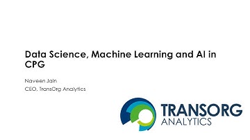 Data Science, Machine Learning and AI in CPG