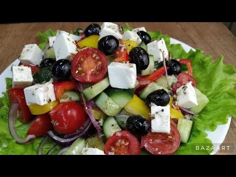 Салат "ГРЕЧЕСКИЙ" Классический .Самый Простой и Вкусный Рецепт  Греческого салата